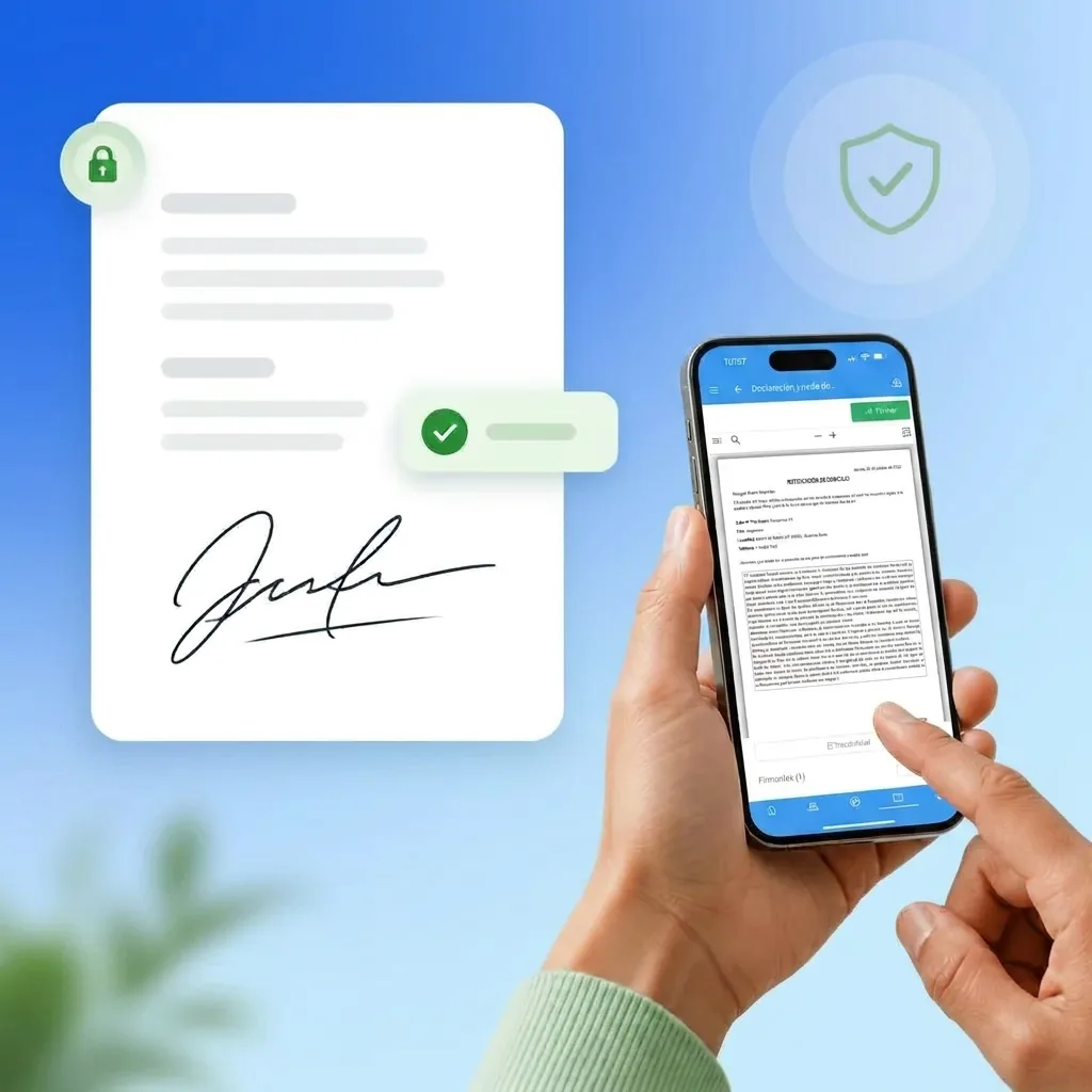 Firma electrónica desde el celular en Naaloo