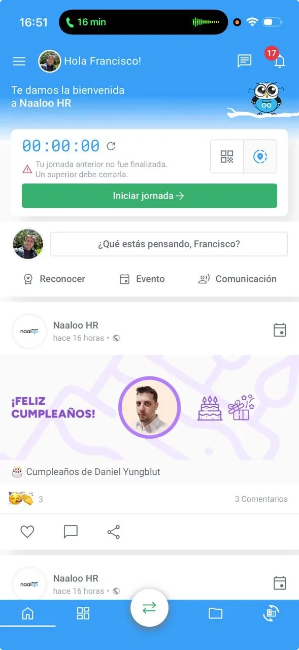 Portal del Colaborador en móvil