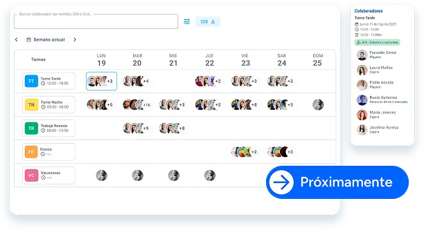 Turnos Rotativos Pantalla Proximamente