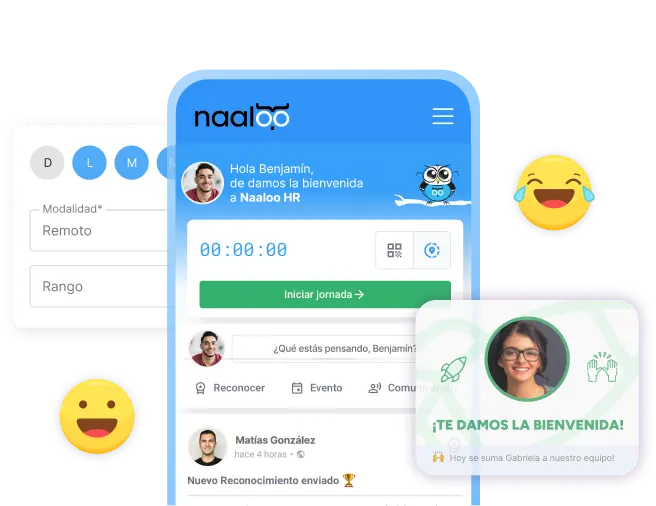 App Naaloo con Emojis Responsive